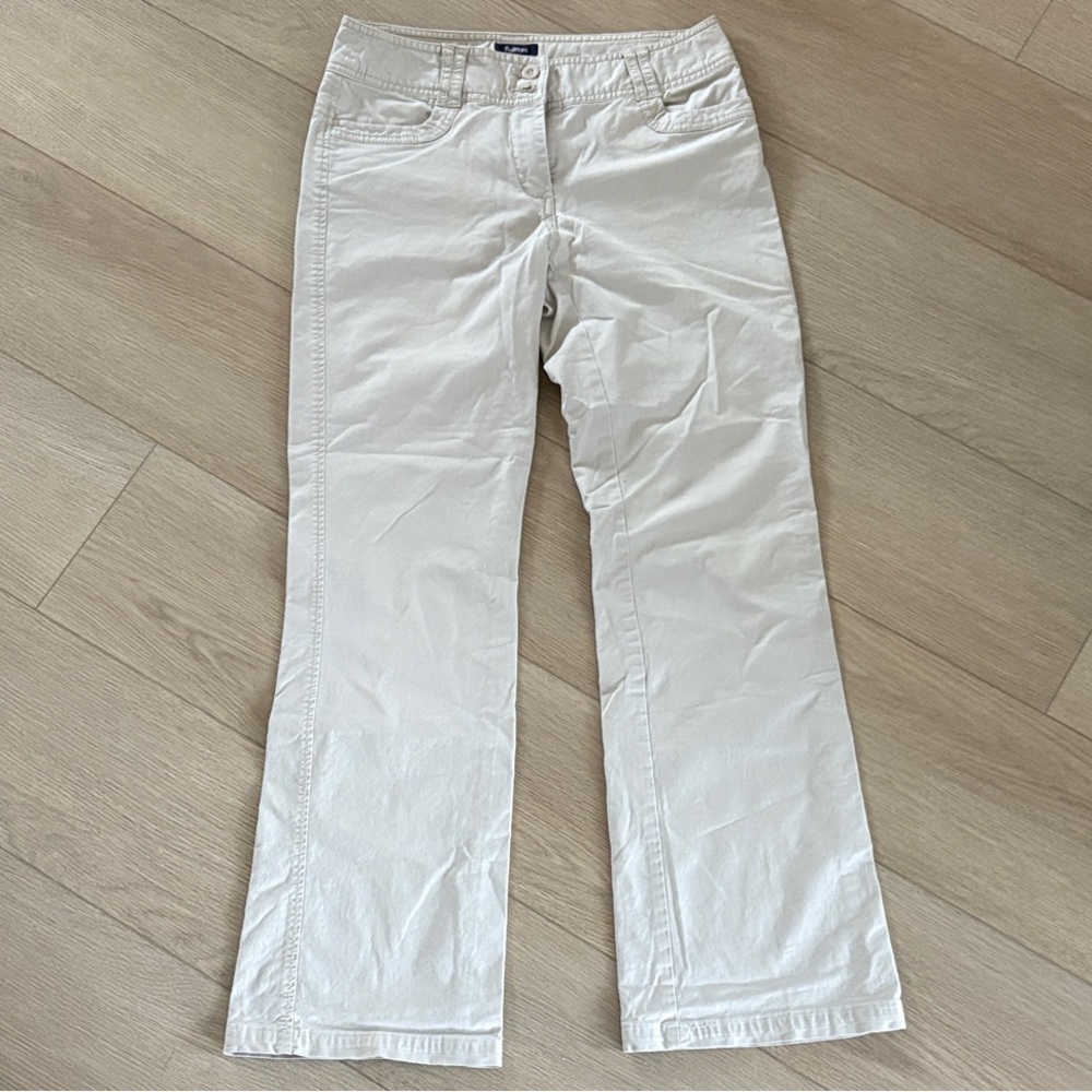 Beige 2000s Low-Rise Pants